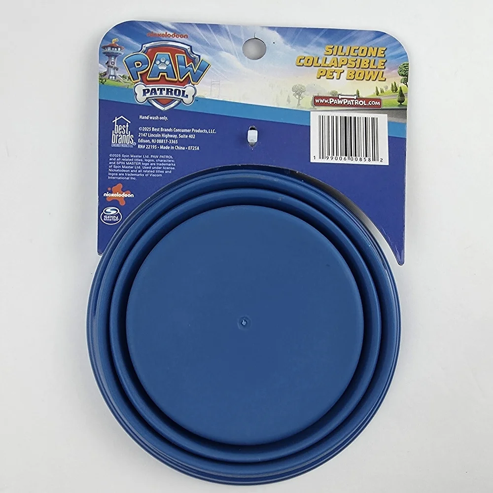PAW Patrol Silicone Collapsible Pet Bowl - Blue